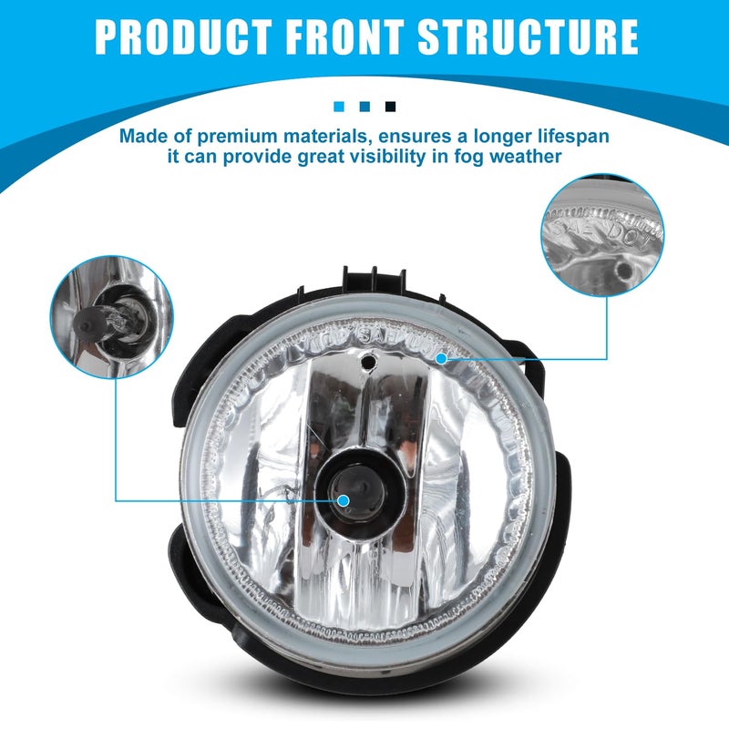 CPW Fog Lights Assembly Replacement for Subaru [2009 2010 2011 2012 2013 Forester] [2008-2010 Impreza WRX STI] Driving Fog Lights - Image 3